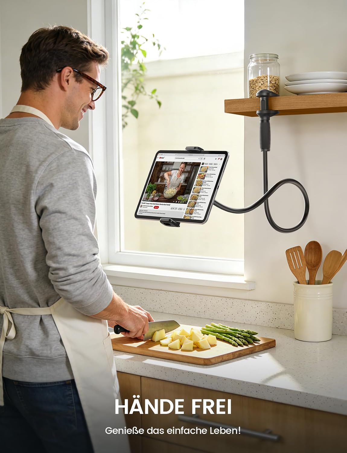 Thumbnail 5 de Lamicall Schwanenhals Tablet-Halterung für Bett & Tisch (85 cm) – 360° drehbar, für iPad & 4,7–13