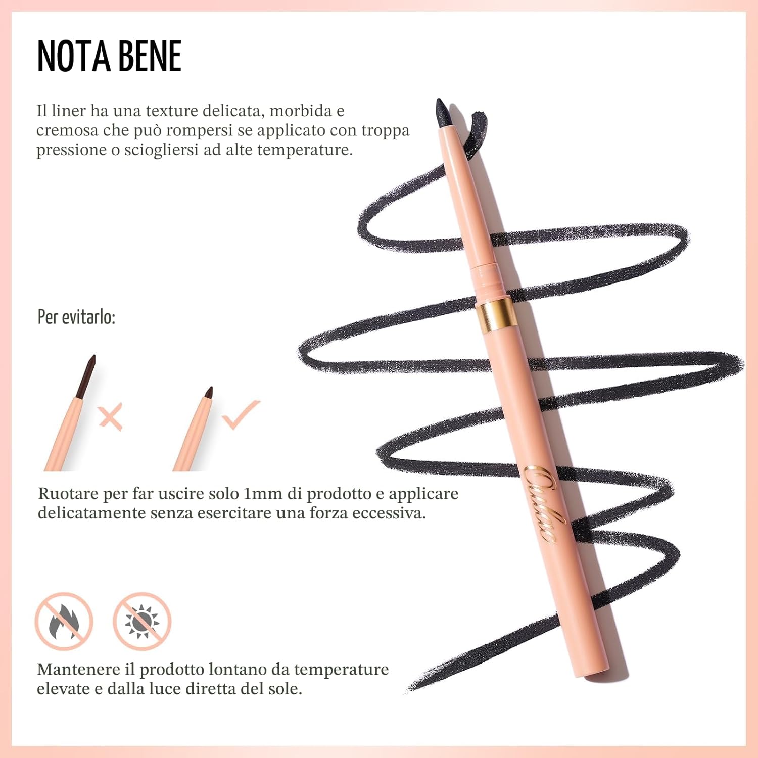 Thumbnail 6 de OULAC Matita Labbra Corallo Opaco: Lipliner Impermeabile e altamente pigmentato (Sunlit Peach, L04)