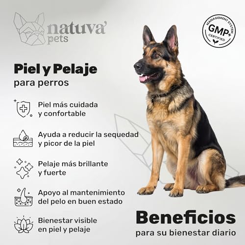 Detalle 2 de Aceite de Salmón para perros 100% Natural de natuva pets — 120 masticables para piel, pelaje e inmunidad