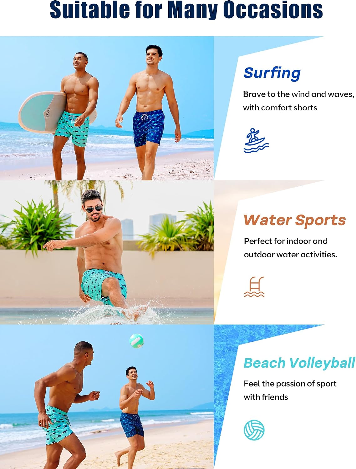 Thumbnail 6 de APTRO Men's Swim Trunks with Compression Liner 5 Inch