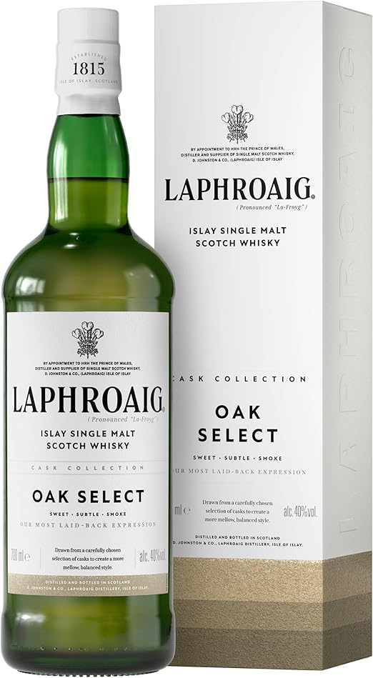 Detalle de Laphroaig Oak Select Whisky Escocés Islay 700ml 🥃