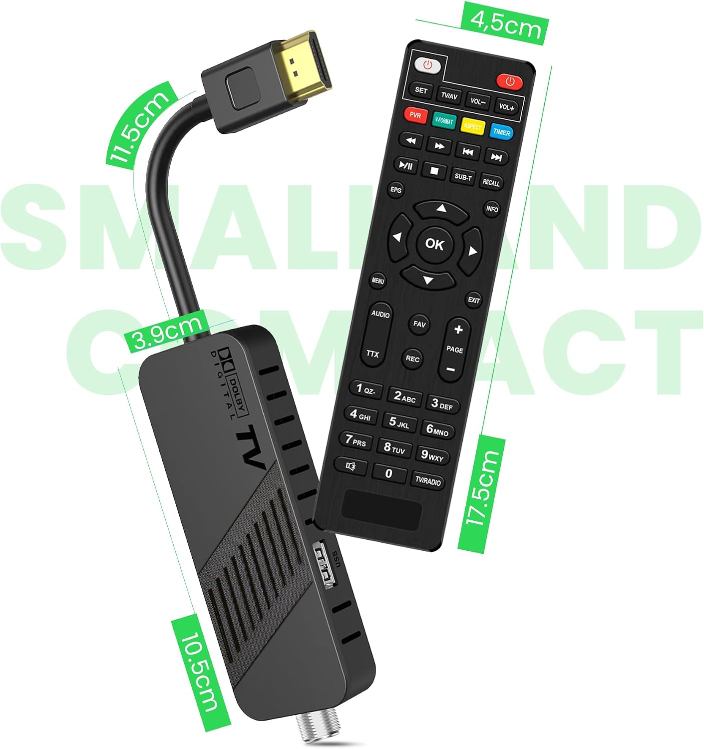 Detalle de LEYF DVB-S2 Sat Receiver: Mini-Stick für verstecktes TV-Erlebnis mit Vorinstallation