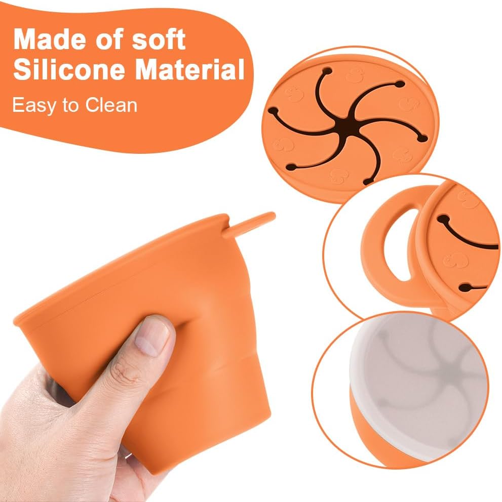 Thumbnail 4 de Vicloon Collapsible Silicone Baby Snack Cup (Orange)