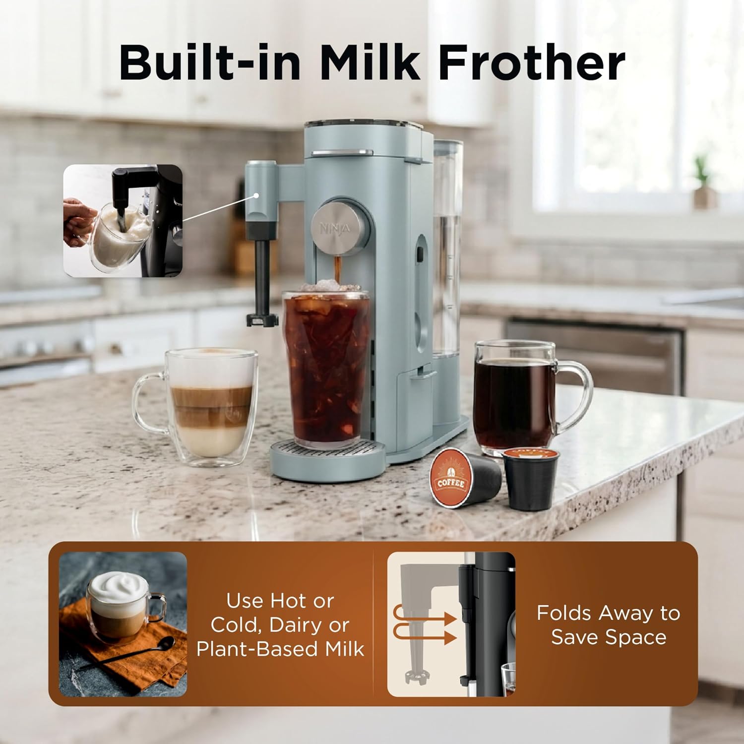 Detalle 2 de Ninja Single-Serve Coffee Maker, 56 oz Reservoir
