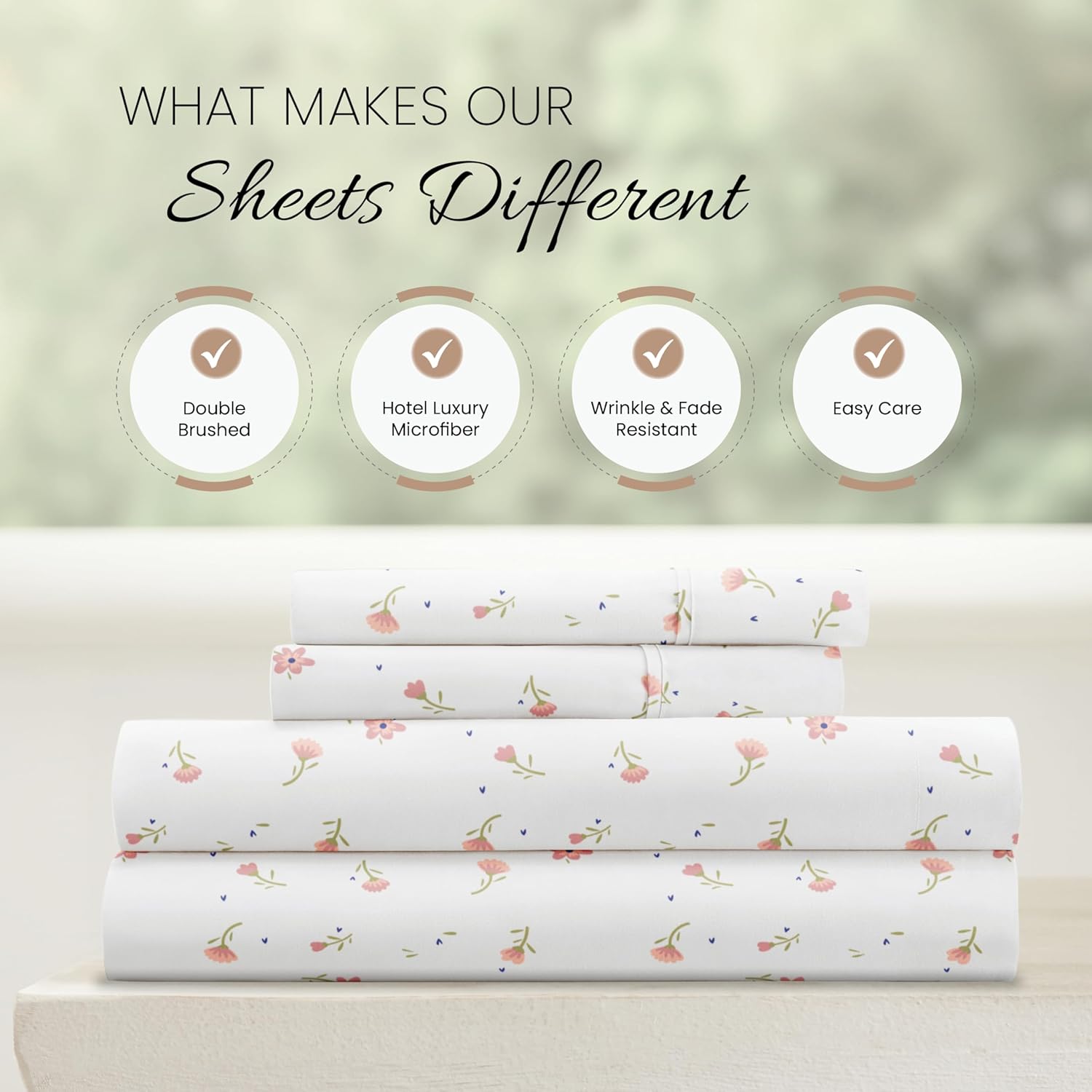 Thumbnail 3 de Linen Market 4-Piece Queen Sheet Set (16" Deep-Pocket) – Breathable Double-Brushed Cooling Sheets, Oeko-TEX Certified