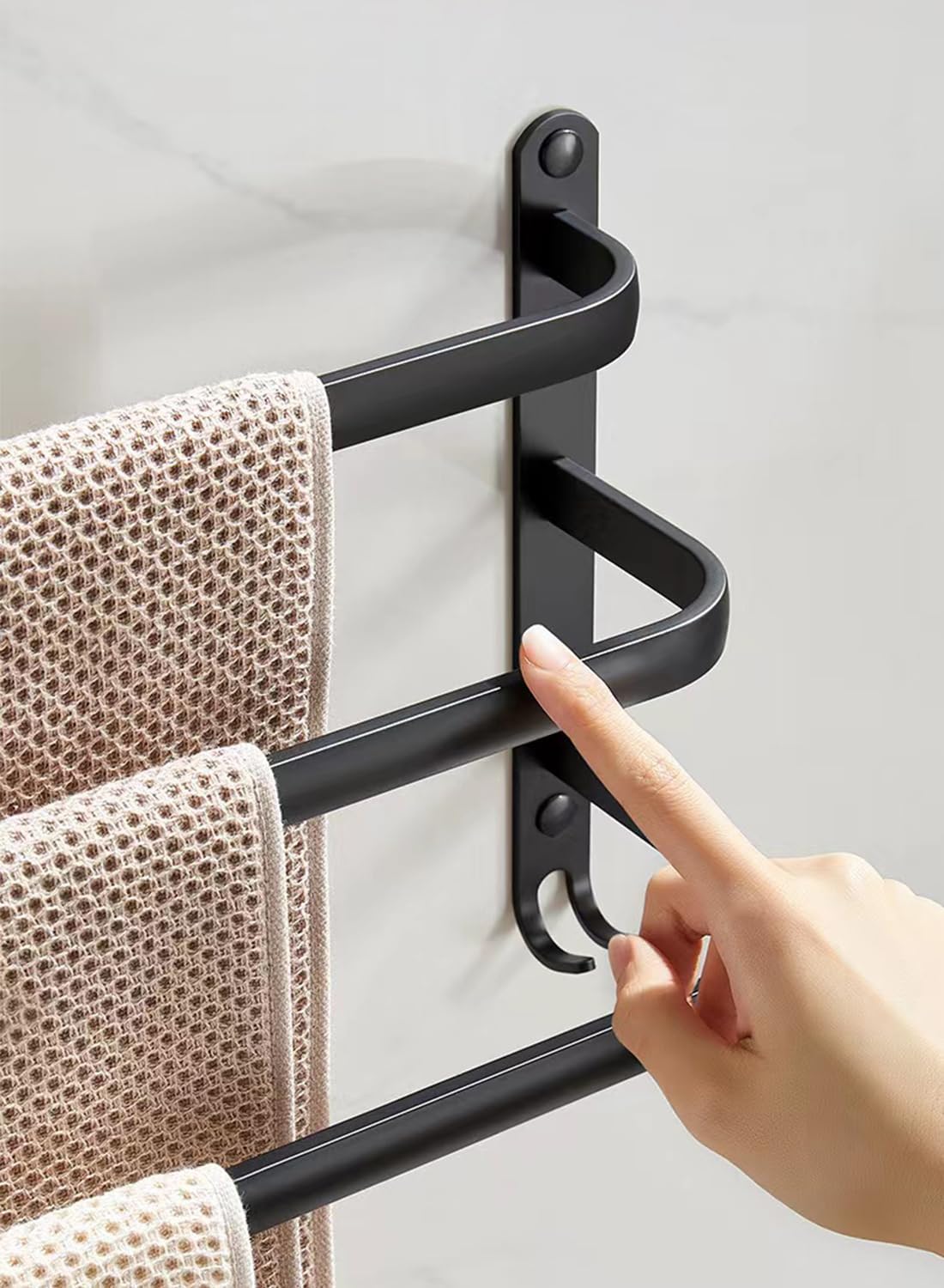 Thumbnail 4 de Porte-serviettes Ruhetfam 60 cm sans perçage – utilisable murale ou sur pied