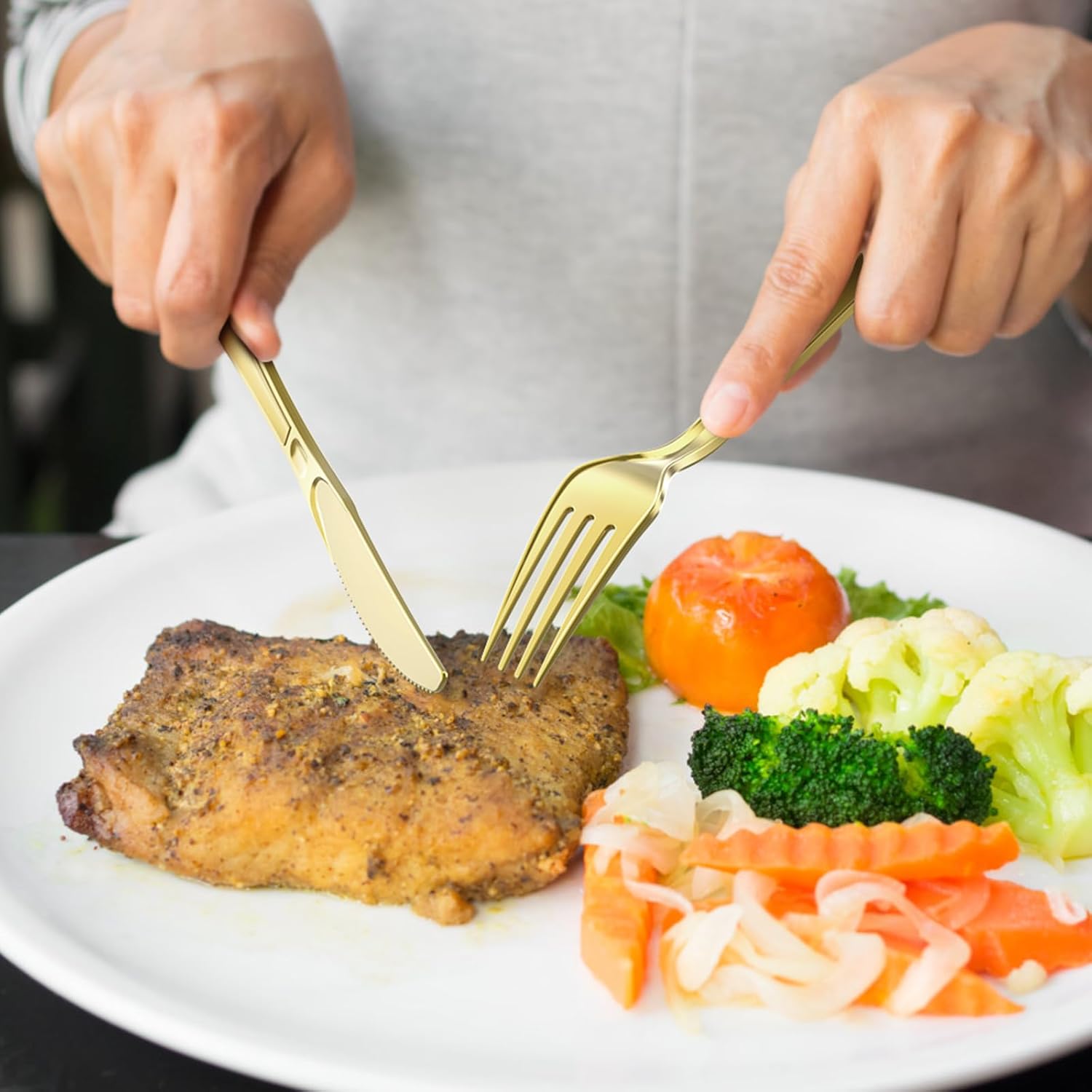 Thumbnail 4 de Dealusy 300 Count Gold Silverware 🍽️