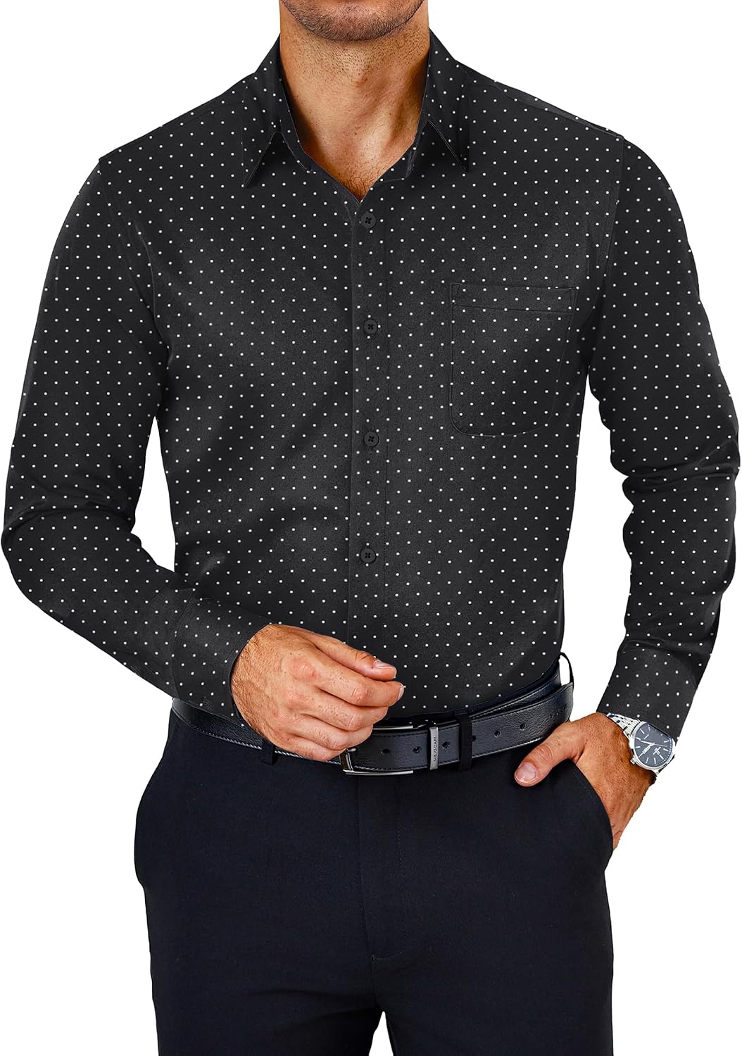 Detalle de COOFANDY Mens Dress Shirt 1pc 📄