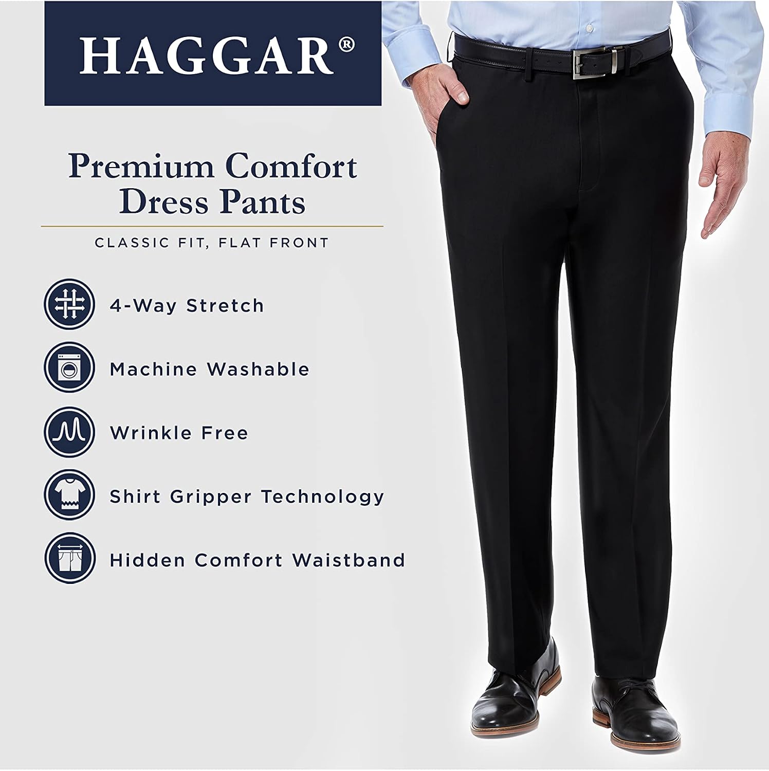 Thumbnail 3 de Haggar Dress Pant Comfort 3-in waistband