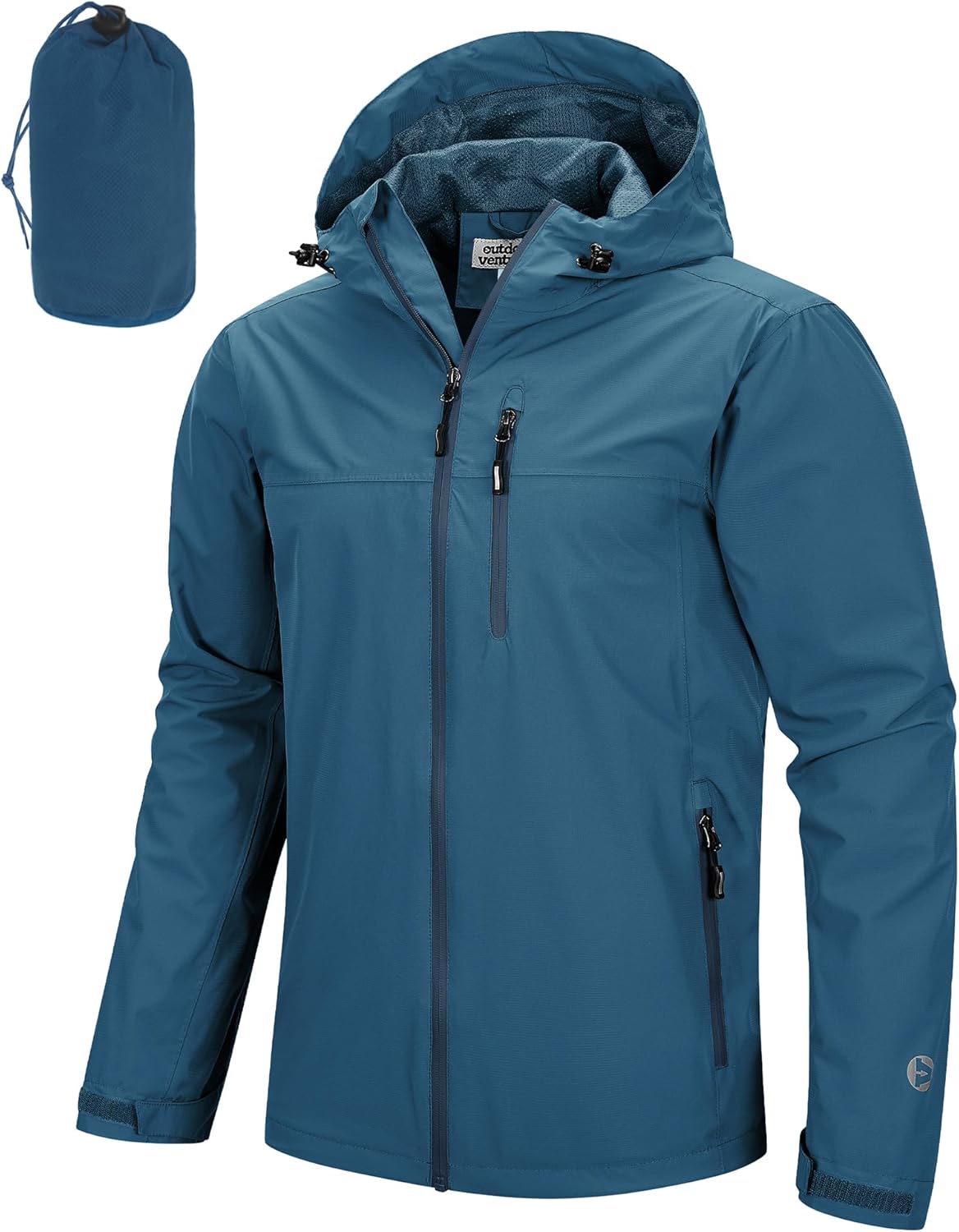 Detalle de Outdoor Ventures Regenjacke Herren – Wasserdicht, Atmungsaktiv, Packbar