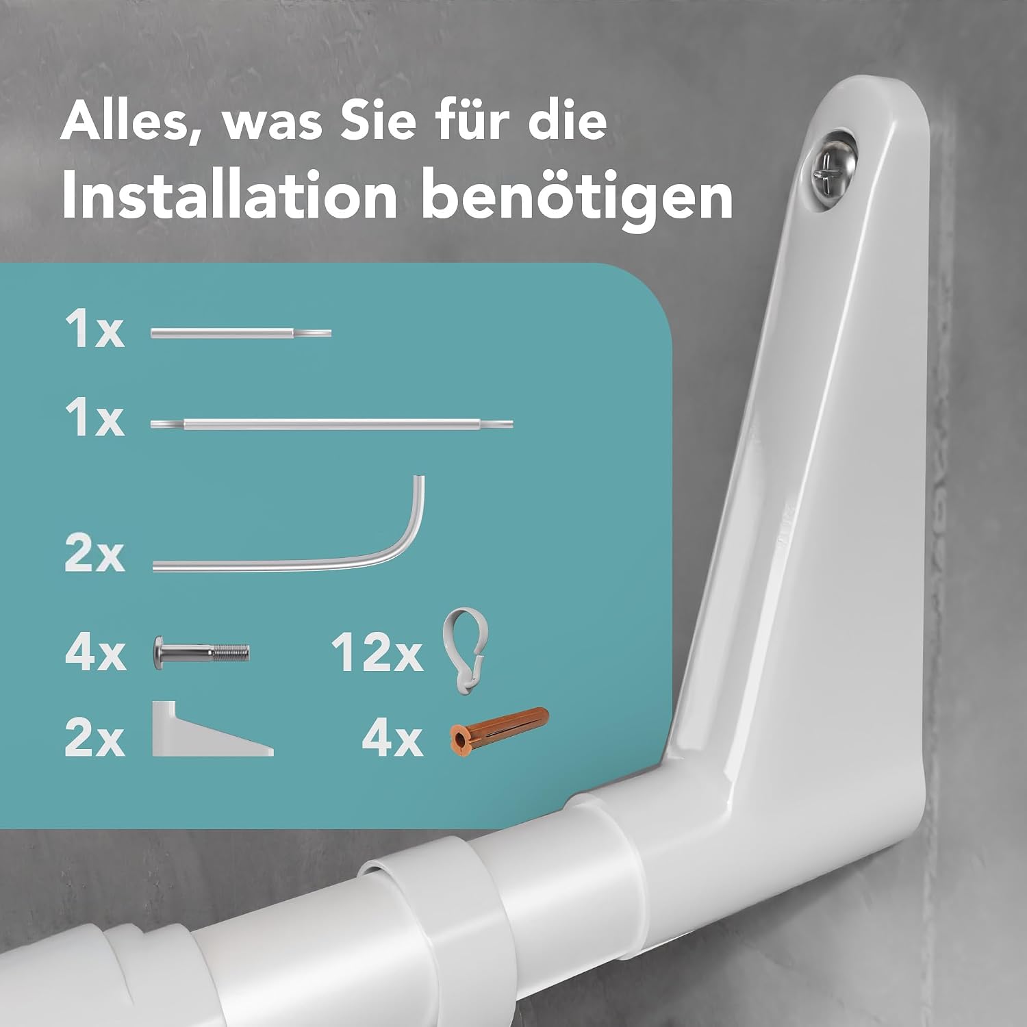 Thumbnail 6 de Erica Duschvorhangstange 4-in-1 für Ecke