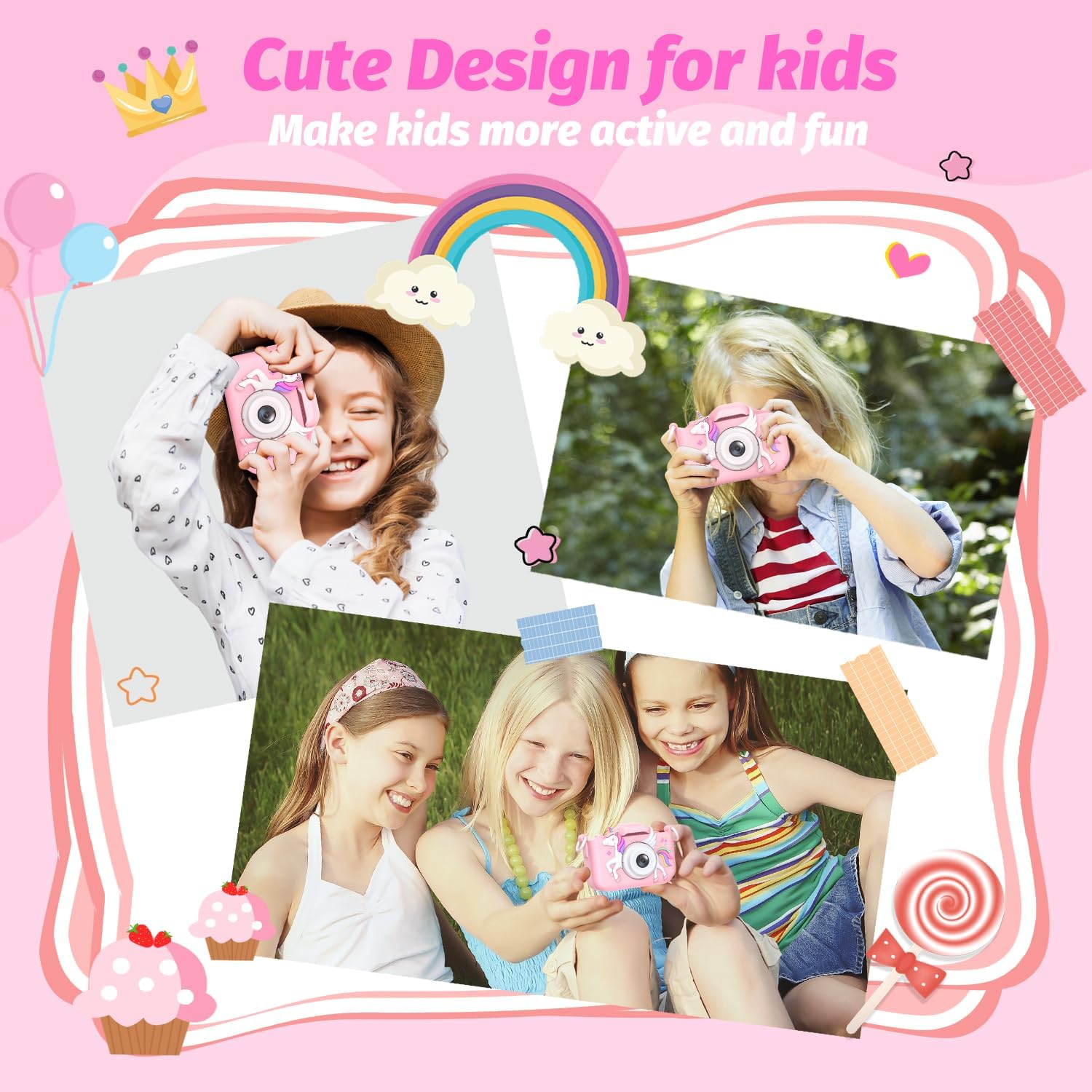 Thumbnail 4 de Upgrade Kids Camera for Girls & Boys (1080P HD Dual-Camera) — 32GB Kids Digital Video Camera for Ages 3–12