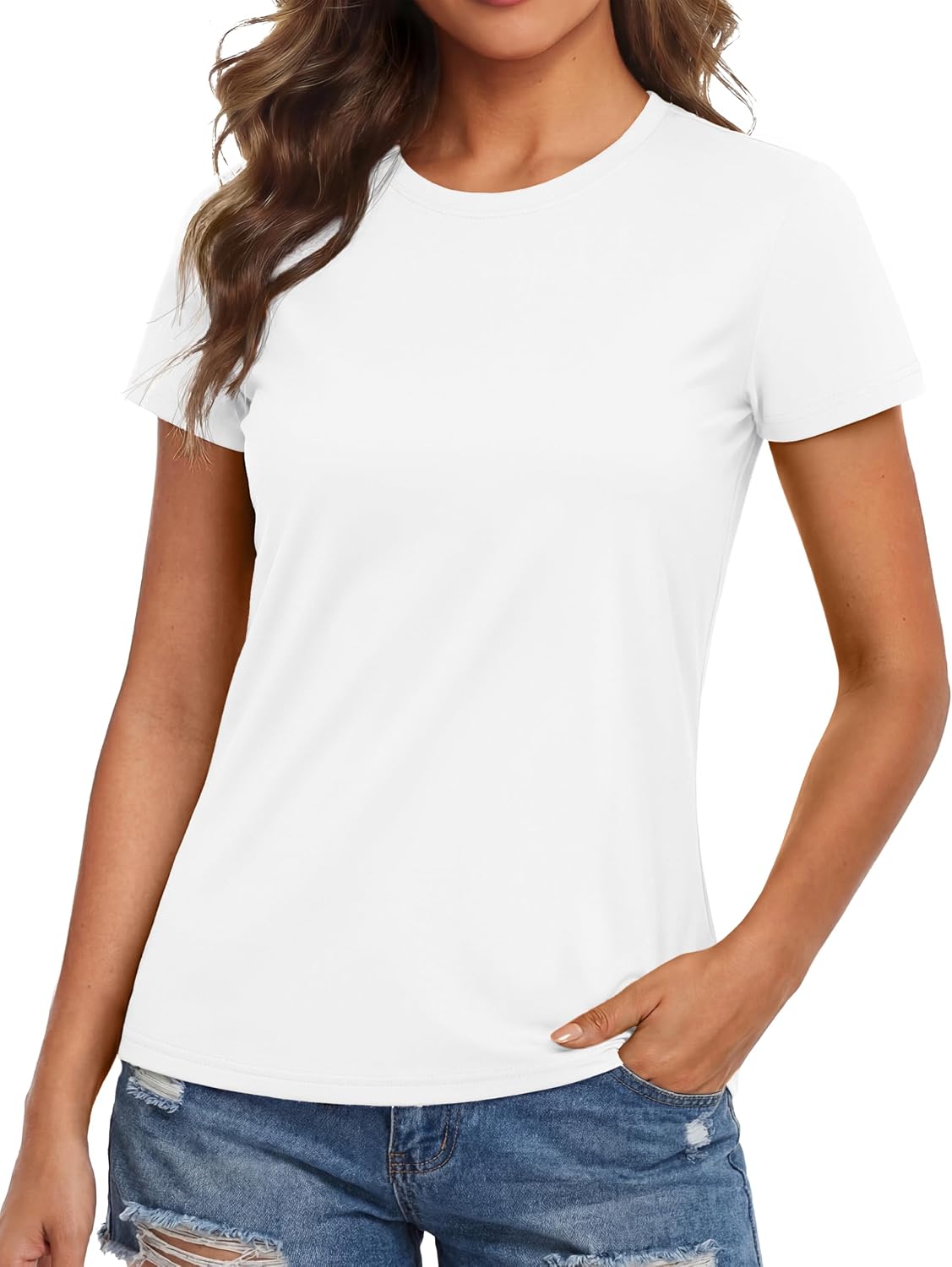 Detalle de MAGCOMSEN Women's Workout Shirt UPF 50+