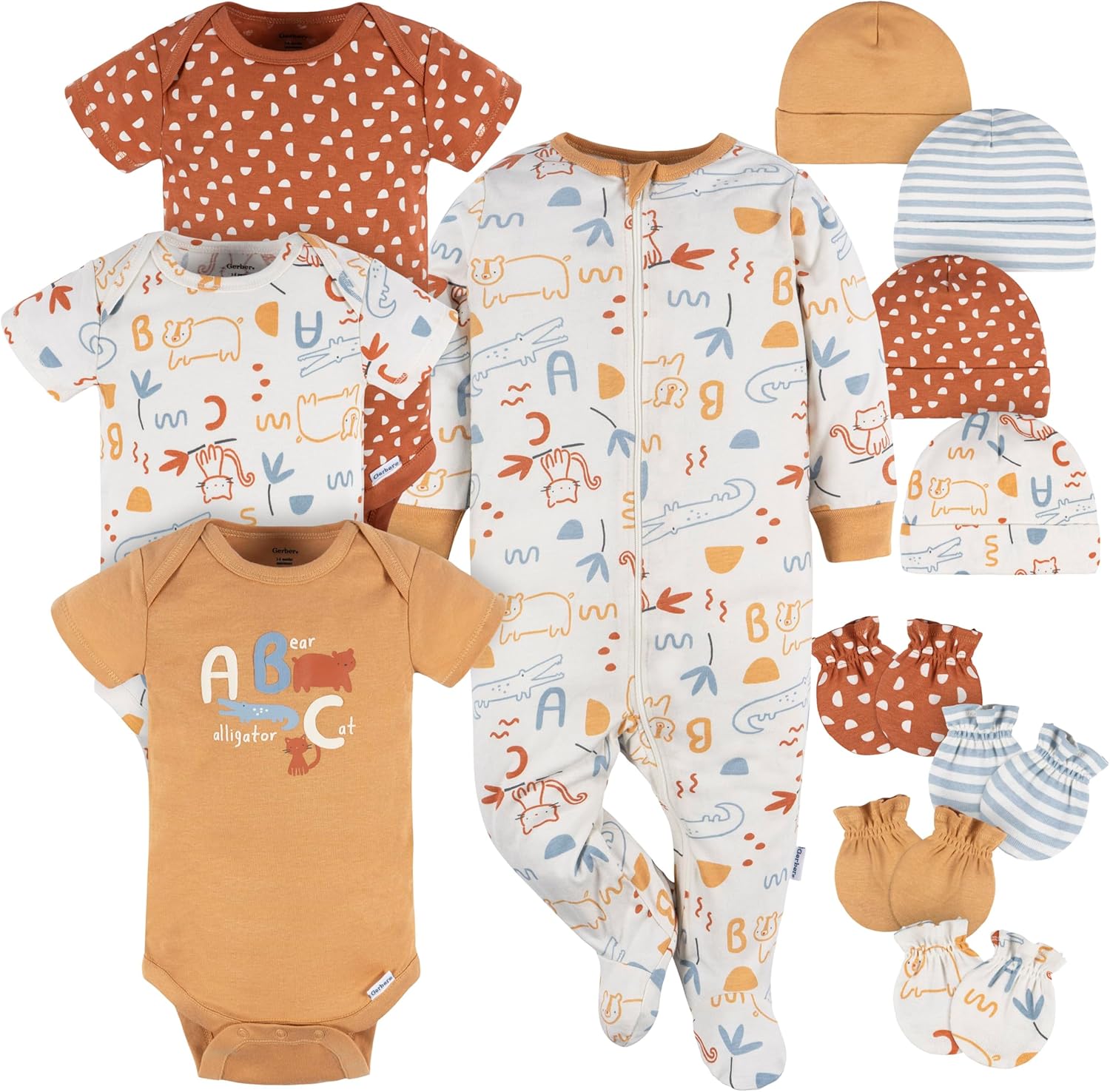 Detalle de Gerber Set Corredino 12 pezzi per Neonati Unisex – comfort in 100% cotone