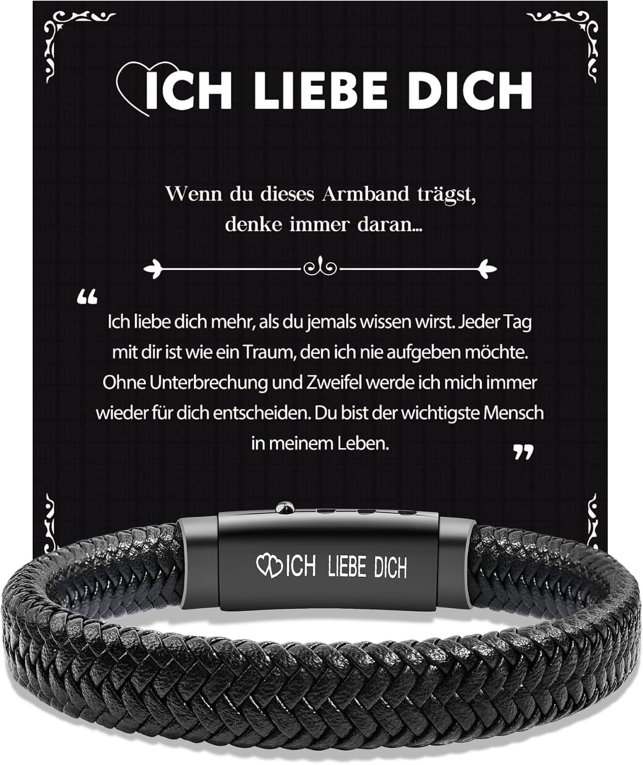 Detalle de CheersLife Armband Ich liebe dich mit 19-22 cm