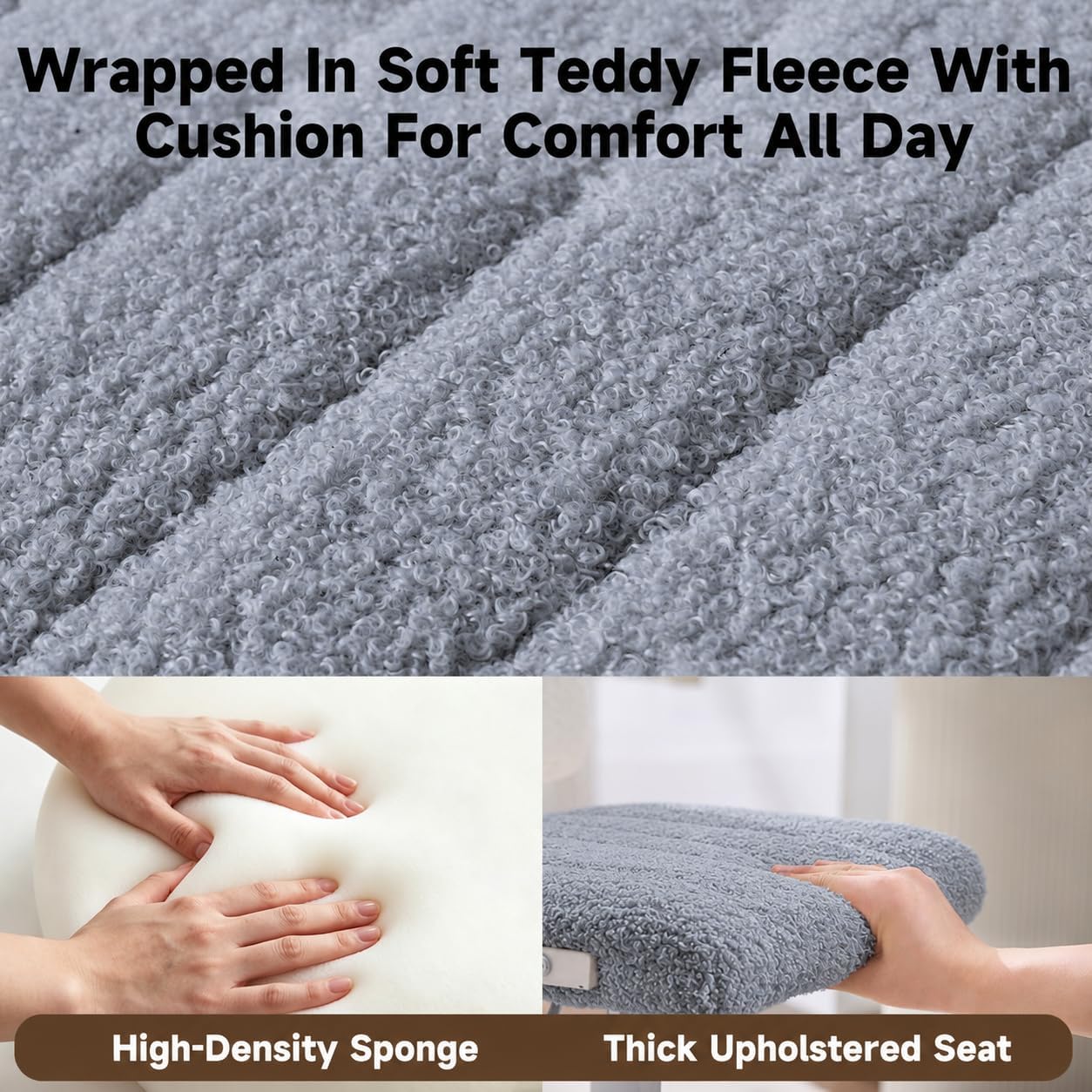 Detalle 1 de Manyday Office Chair, Teddy Fabric