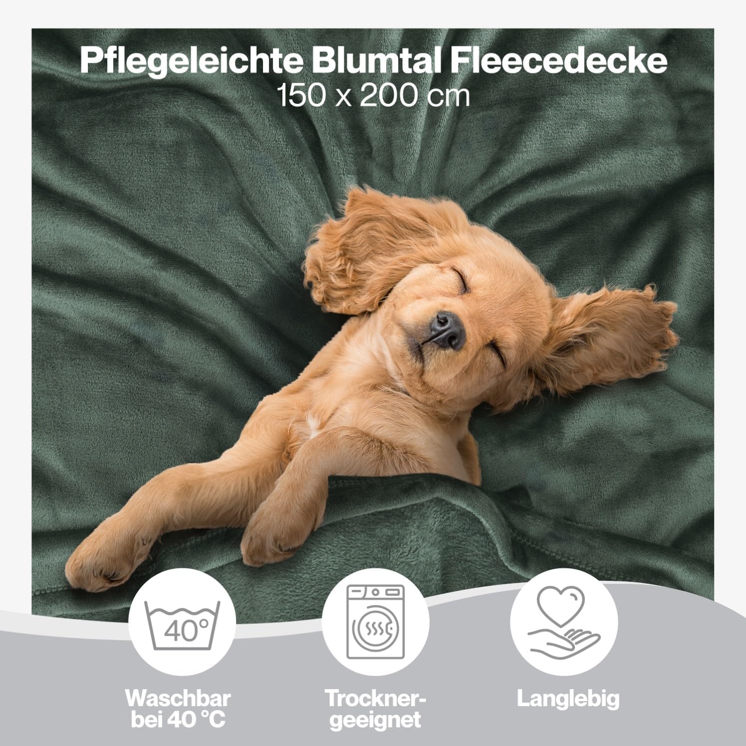 Detalle de Blumtal Kuscheldecke flauschig 150x200 cm