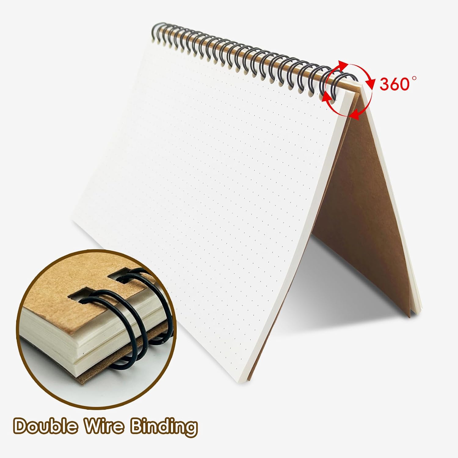 Detalle de ReePlan 12 Pack A5 Spiral Notebook with 120 Dotted Pages (21x14.5cm)