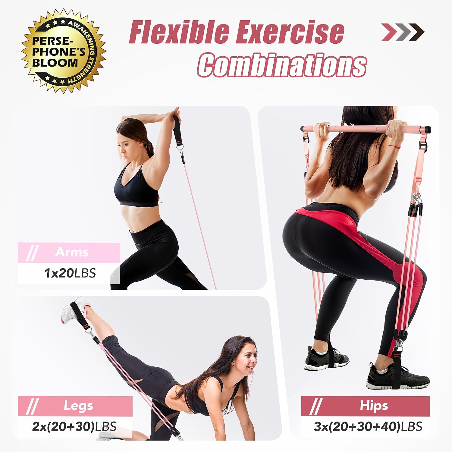 Detalle 2 de ALongSong Pilates Reformer Bar Set 180lbs 🧘♀