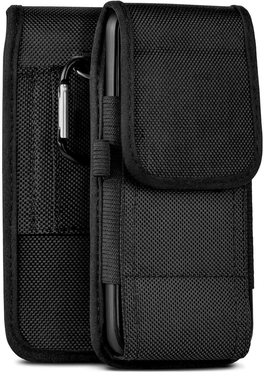 Detalle de moex Étui de ceinture pour CAT S75 – protection 360° avec passant et mousqueton, noir