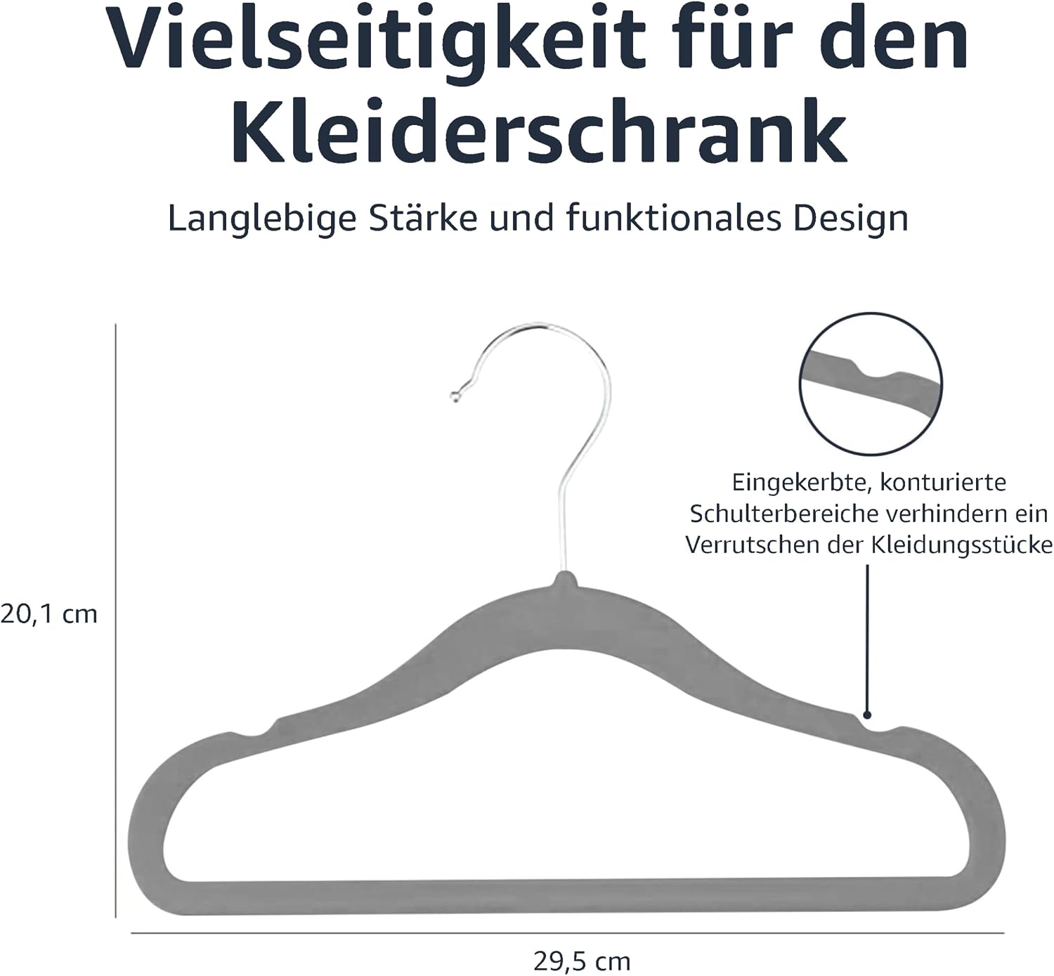 Detalle 2 de Amazon Basics Kinder-Kleiderbügel 29,5 cm