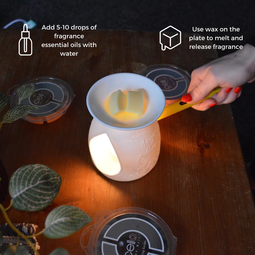 Thumbnail 4 de Cello Highland Stag Tealight Wax Melt & Oil Burner (Porcelain Deer Ornament)