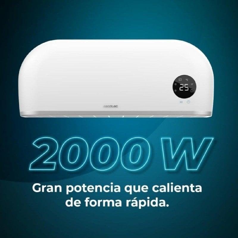 Detalle de Cecotec Readywarm 2000 Max Box Ceramic: calefactor cerámico de pared 2000W para espacios de hasta 20 m²