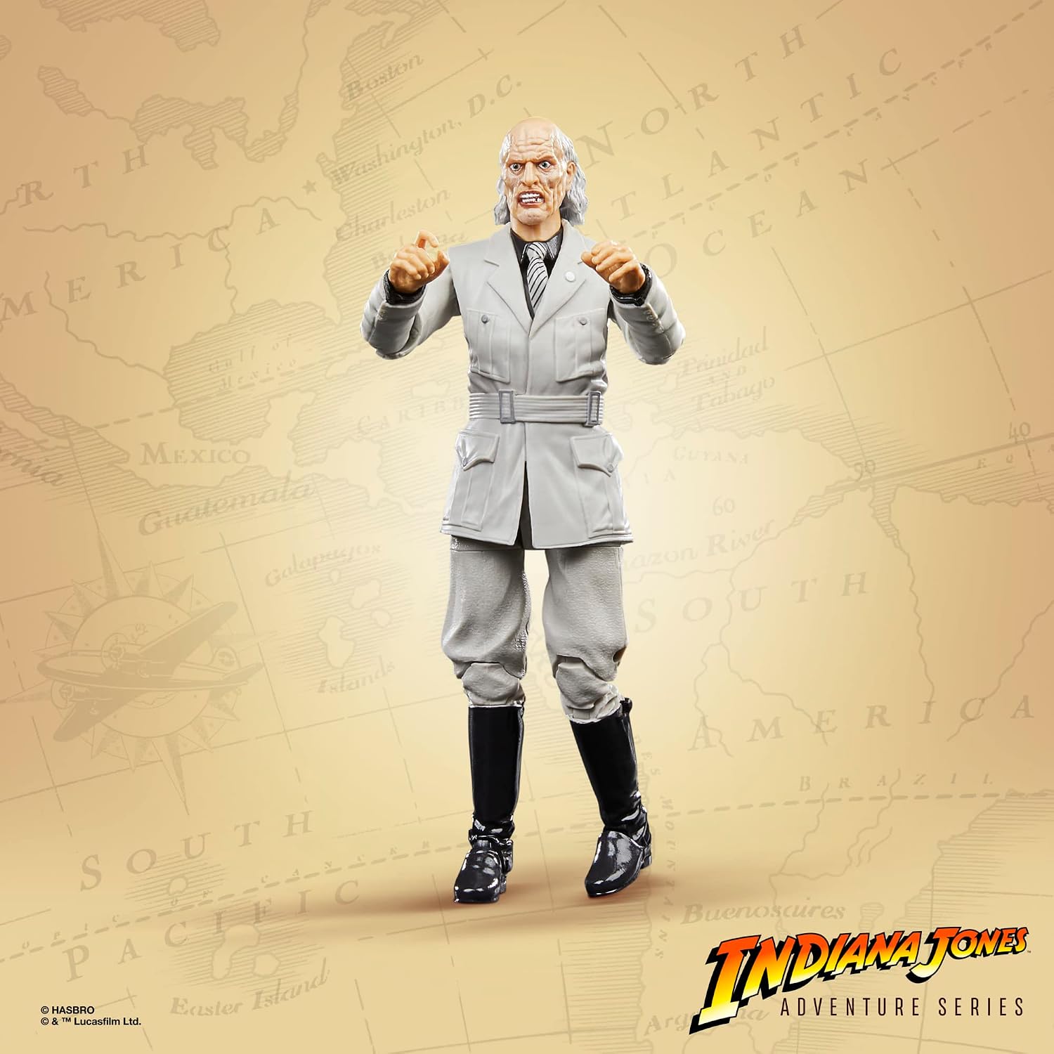 Detalle 2 de Hasbro Indiana Jones Adventure Series Walter Donovan アクションフィギュア 映画モチーフの付属品付き