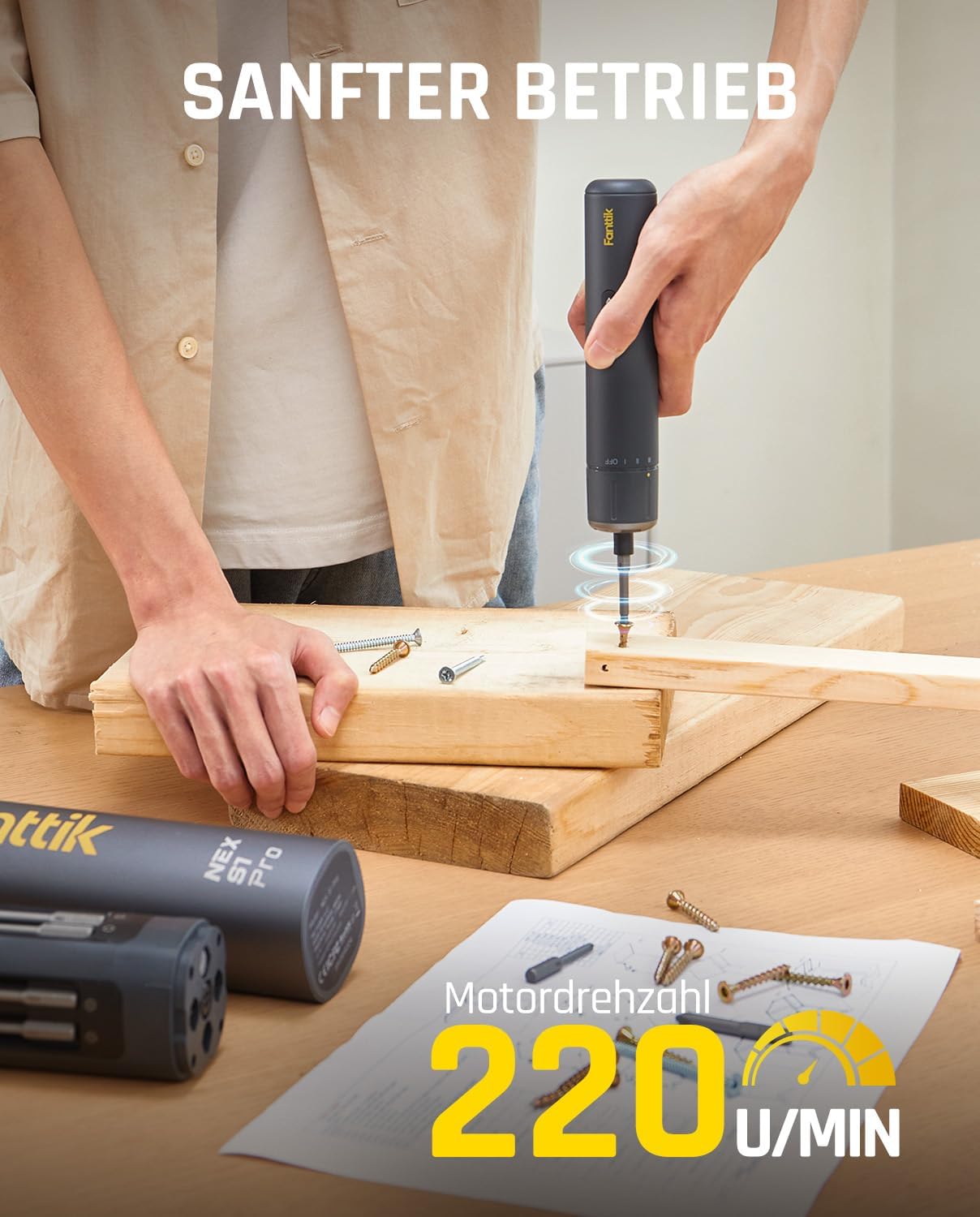 Thumbnail 3 de Fanttik S1 Pro 2000-mAh Elektroschrauber 🛠