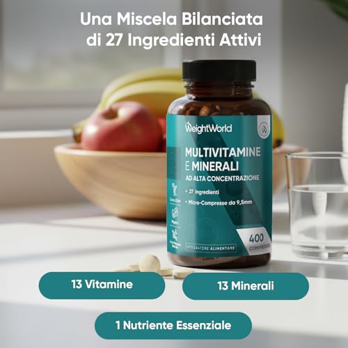 Detalle 2 de Multivitaminico Completo WeightWorld Uomo e Donna 400 Compresse Vegane (+1 Anno) – una base affidabile per vegani