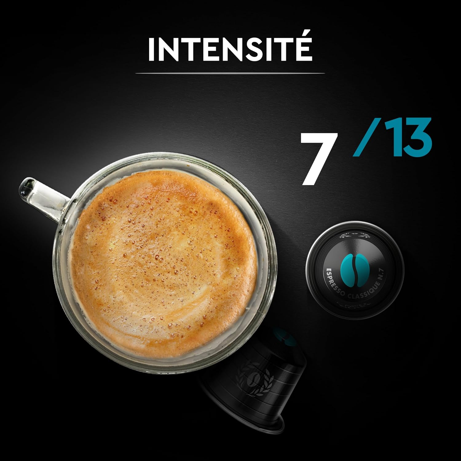 Detalle de CARTE NOIRE Espresso Classique N°7 – Capsules compatibles Nespresso Original, Arabica, Lot 10 x 10