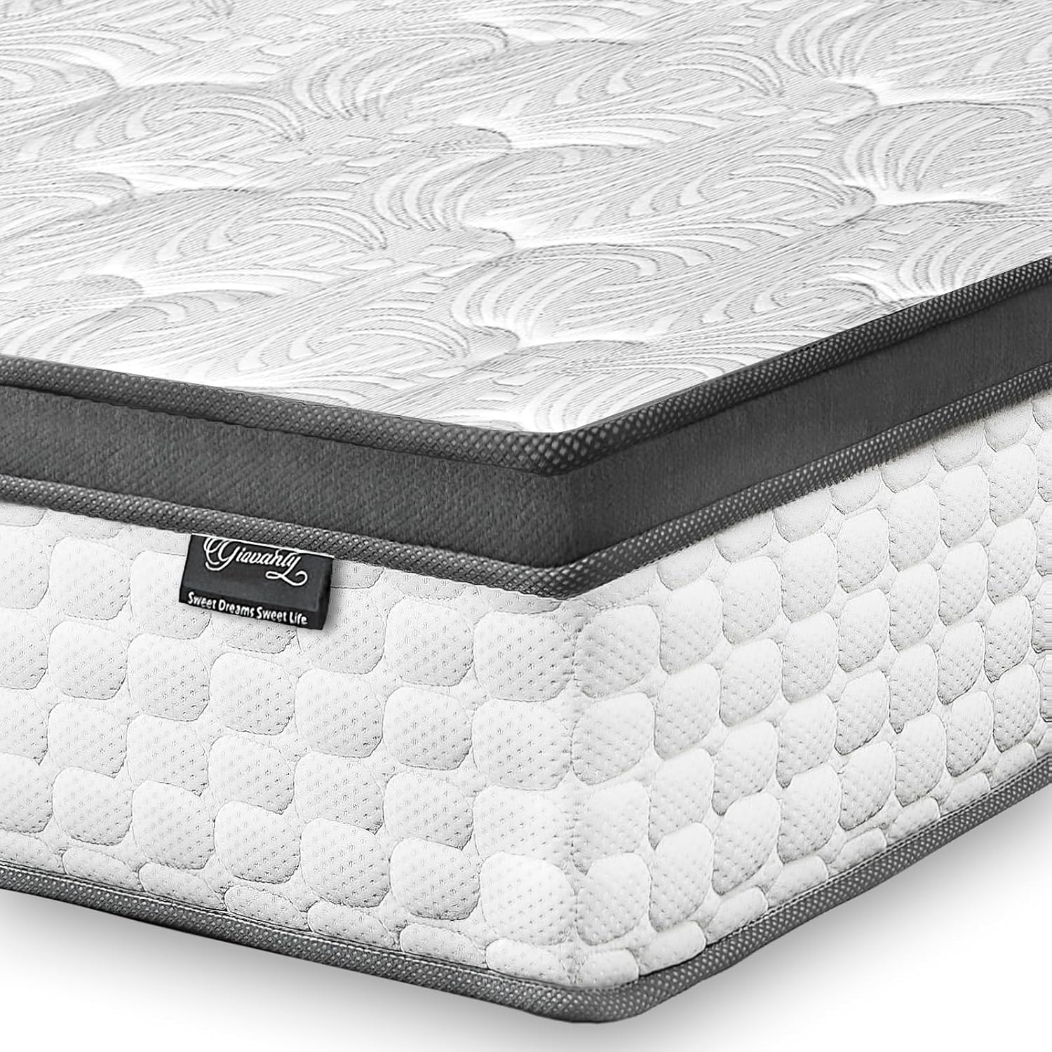 Detalle de Giovanly 10 Inch Double Hybrid Mattress 135x190 cm
