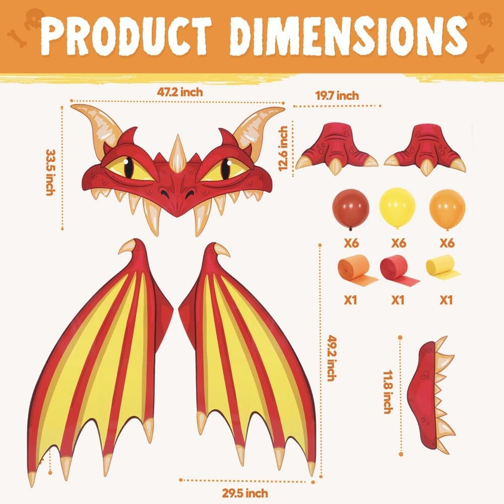 Thumbnail 1 de JOYIN 16501 Halloween Fire Dragon Trunk-or-Treat Car Decoration Kit