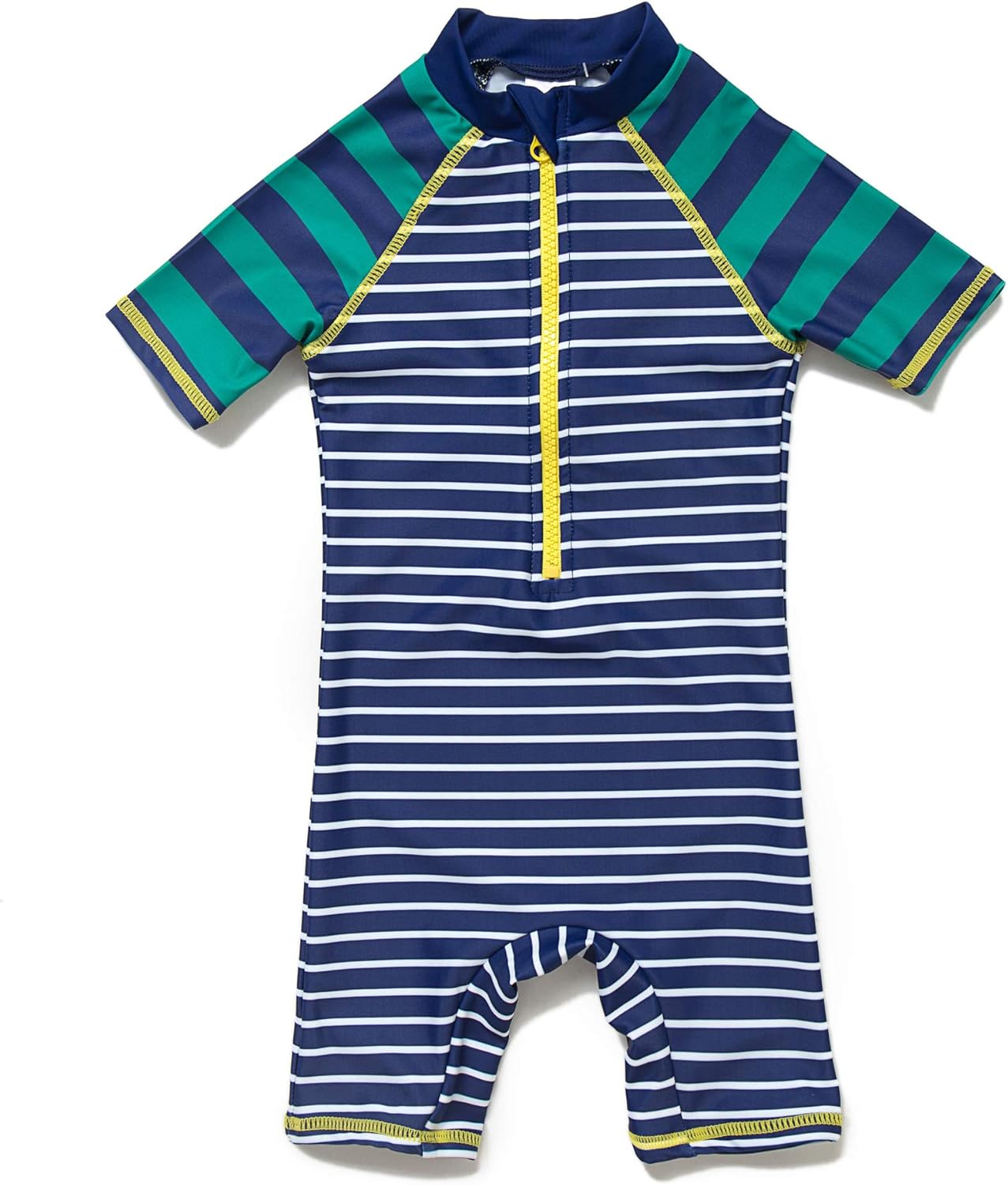 Thumbnail 6 de BONVERANO Baby Junge Badeanzug mit UV-Schutz 50+ und Kurzärmeln (1-teilige Kleidung) – Blau/Tree, Größe 2–3 Jahre