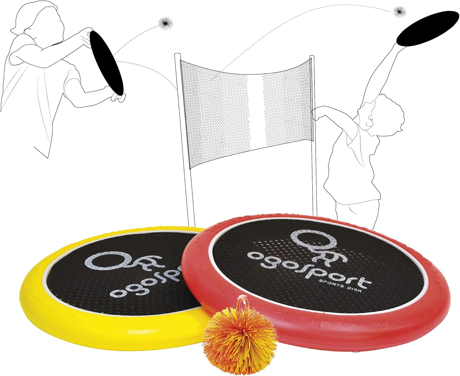 Detalle de Schildkröt Ogo Sport Set – 2 Ogo Softdiscs Ø29 cm + 1 Ball, Standardgröße