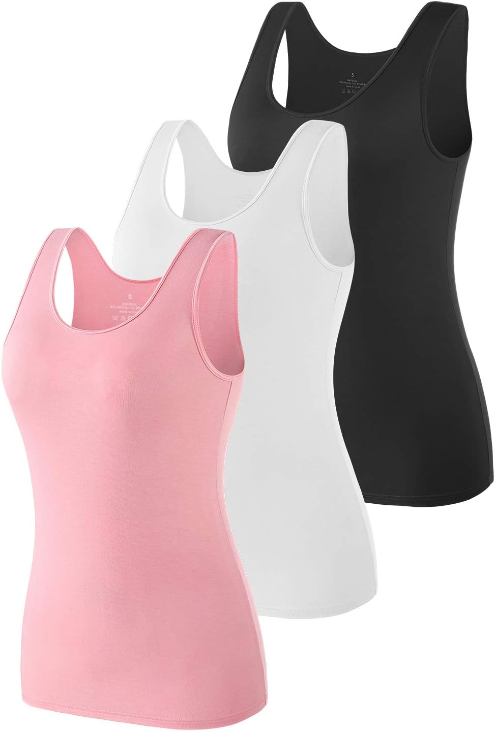 Thumbnail 6 de vislivin Elastische Damen Tanktops 3/4er Pack – vielseitige Unterhemden aus Modal-Spandex