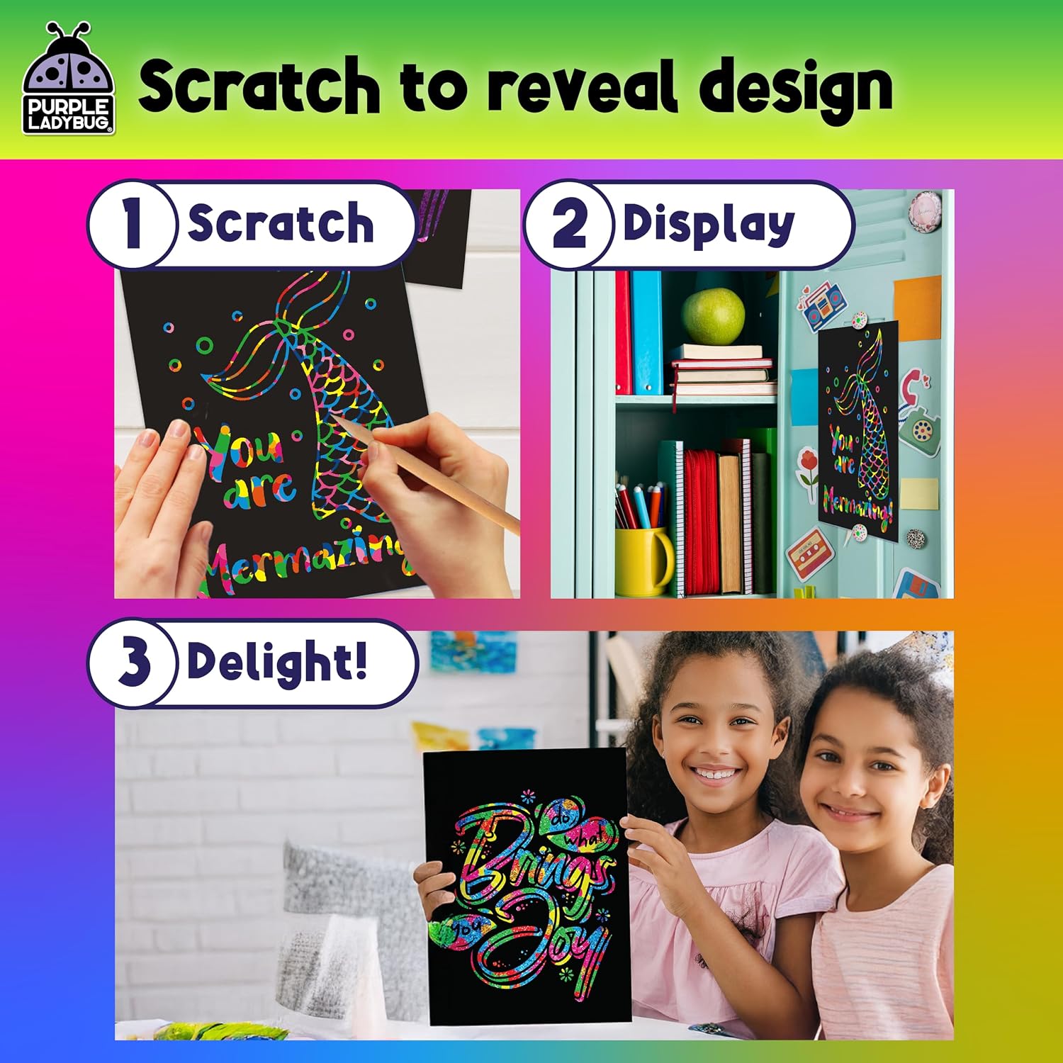 Thumbnail 4 de Rainbow Scratch Art Kit, 79-Piece Set