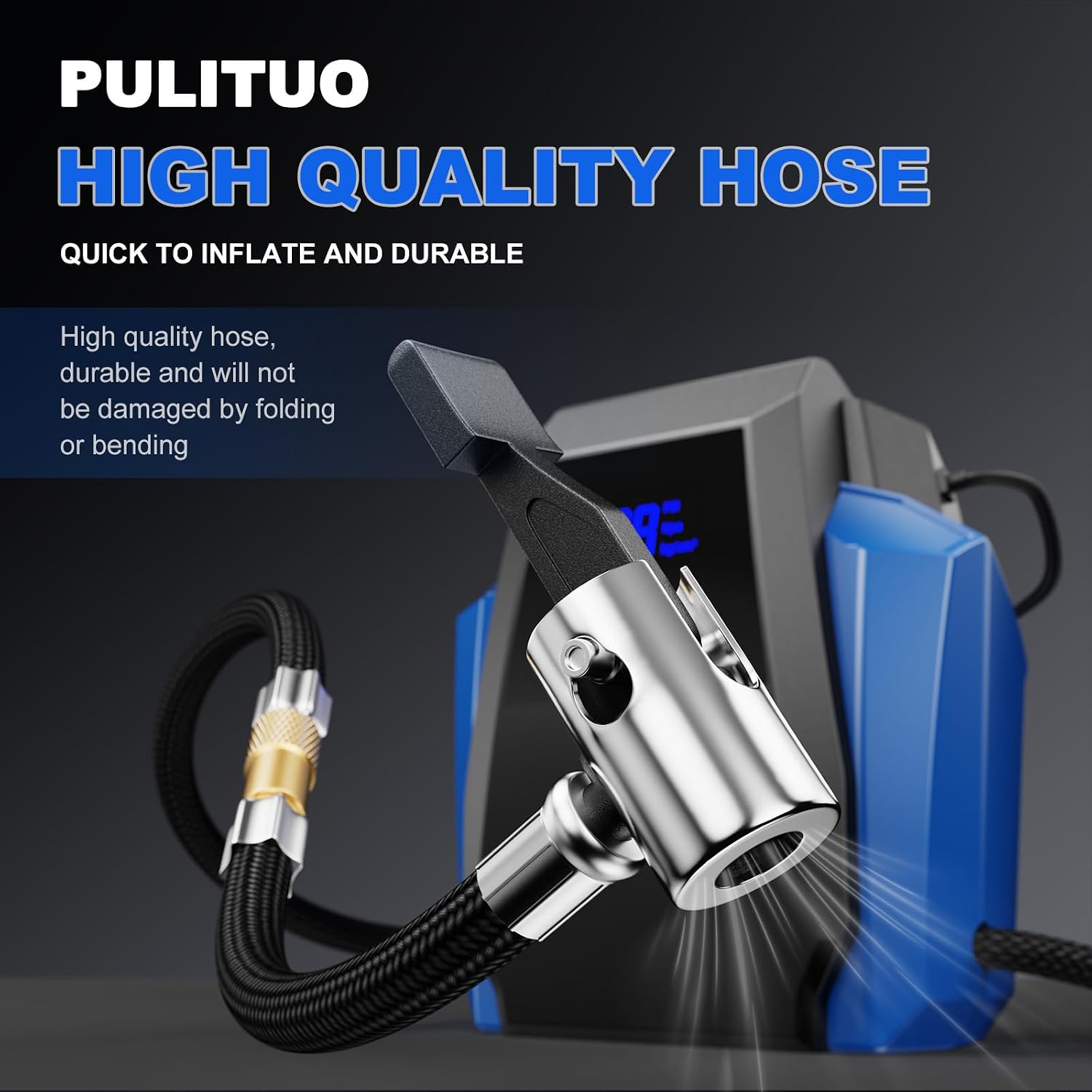 Thumbnail 4 de PULITUO Tire Inflator Portable Air Compressor 150PSI
