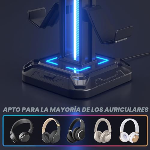 Thumbnail 4 de KDD Soporte Cascos Gaming Giratorio & Soporte Mando Xbox con 9 Modos de Luz