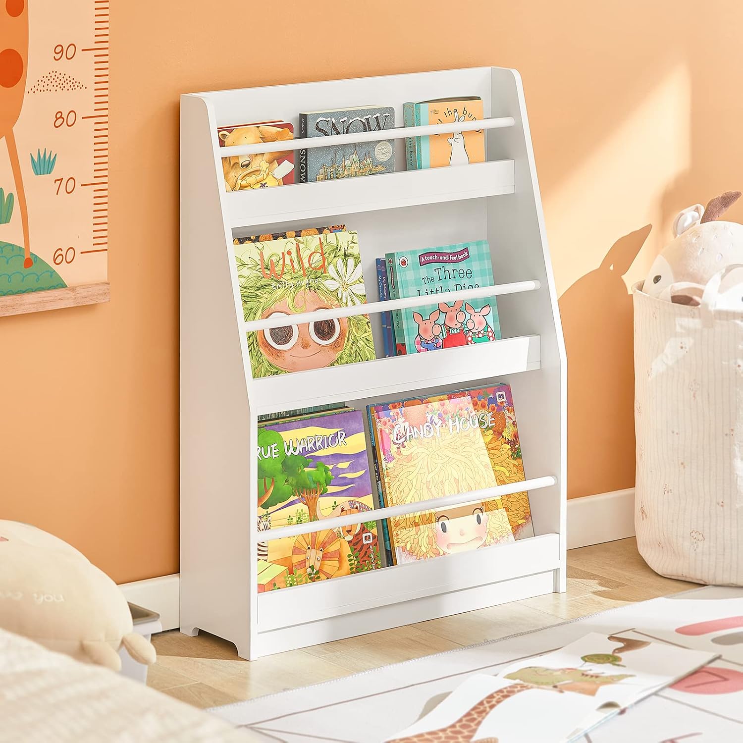 Detalle 2 de SoBuy KMB45-W Bibliothèque enfant 58x18x81cm