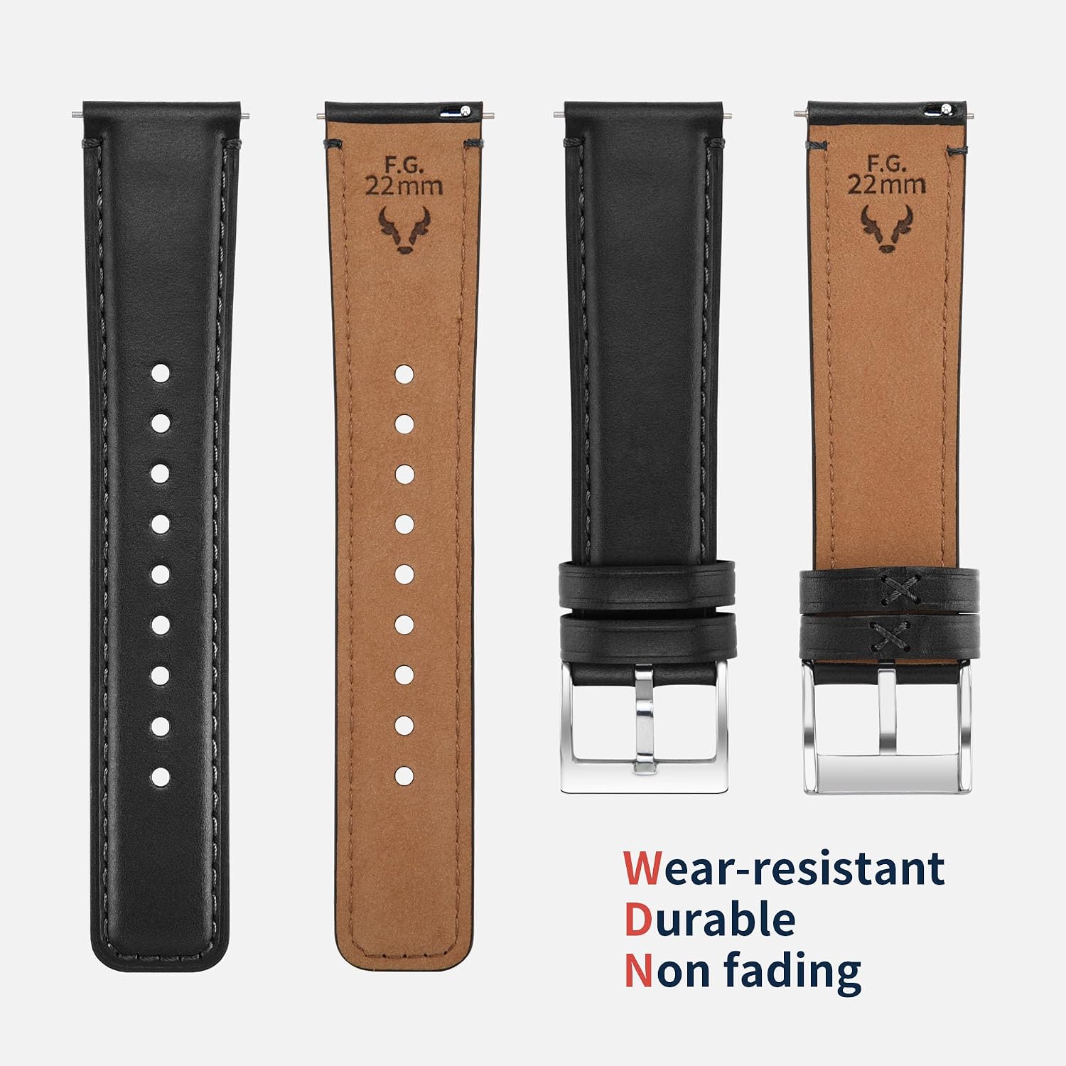 Detalle de Fullmosa Cinturino in Pelle per Orologi 20mm (22/20/24/19/18mm disponibili) - Cinturini universali