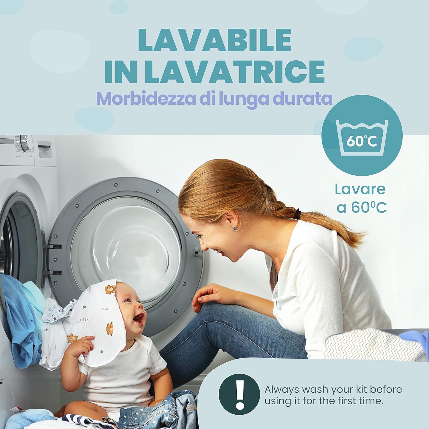 Thumbnail 6 de Set lenzuola 3-in-1 per culla/cododo 55x90 (2 lenzuola + coprimaterasso impermeabile) arancione