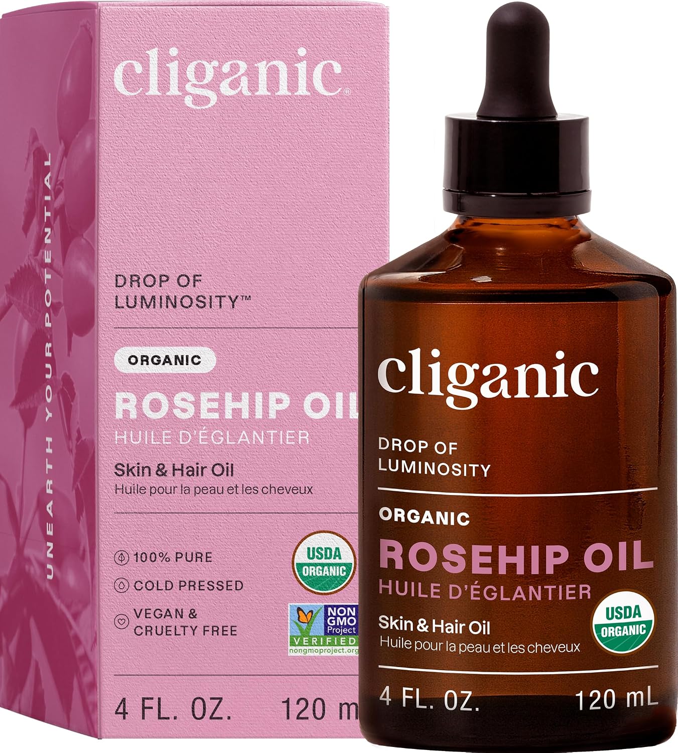 Thumbnail 6 de Cliganic Organic Rosehip Seed Oil 100%