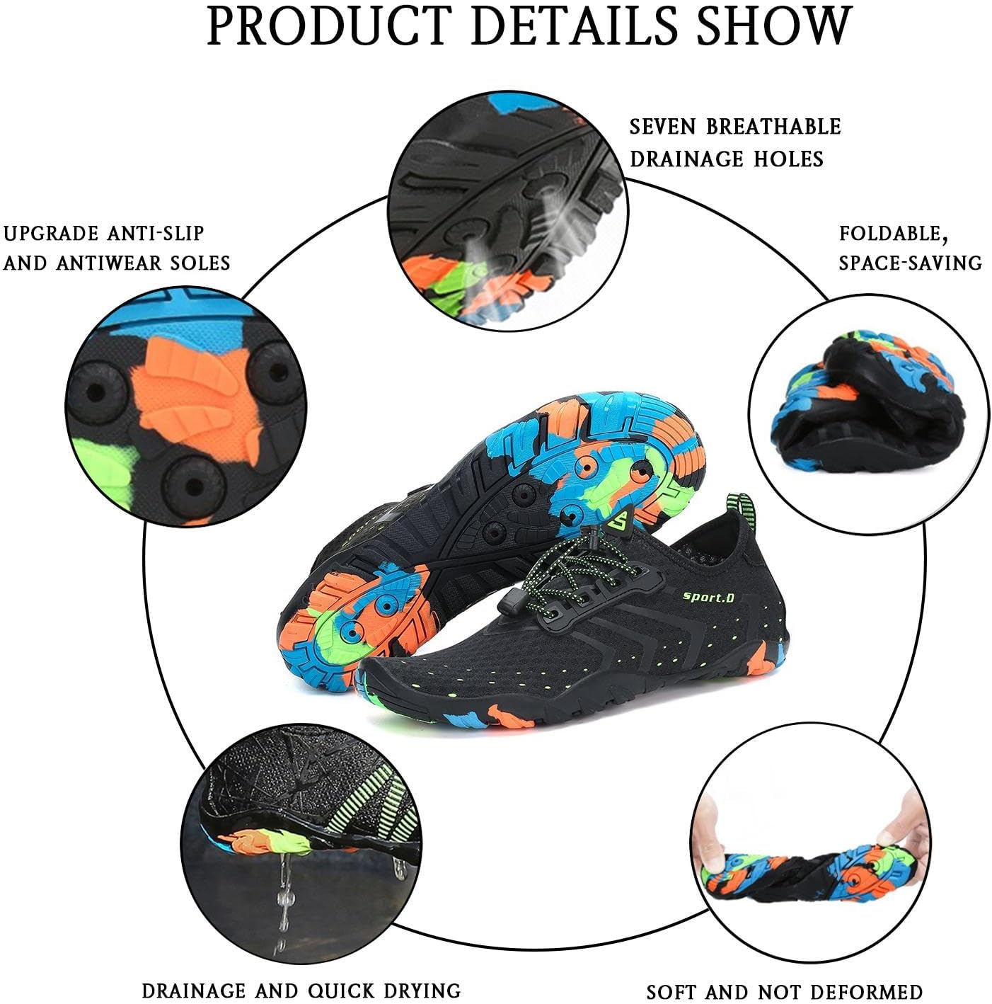 Thumbnail 5 de SAGUARO water shoes for men and women (quick-drying, lightweight) — Gr.2.5-13
