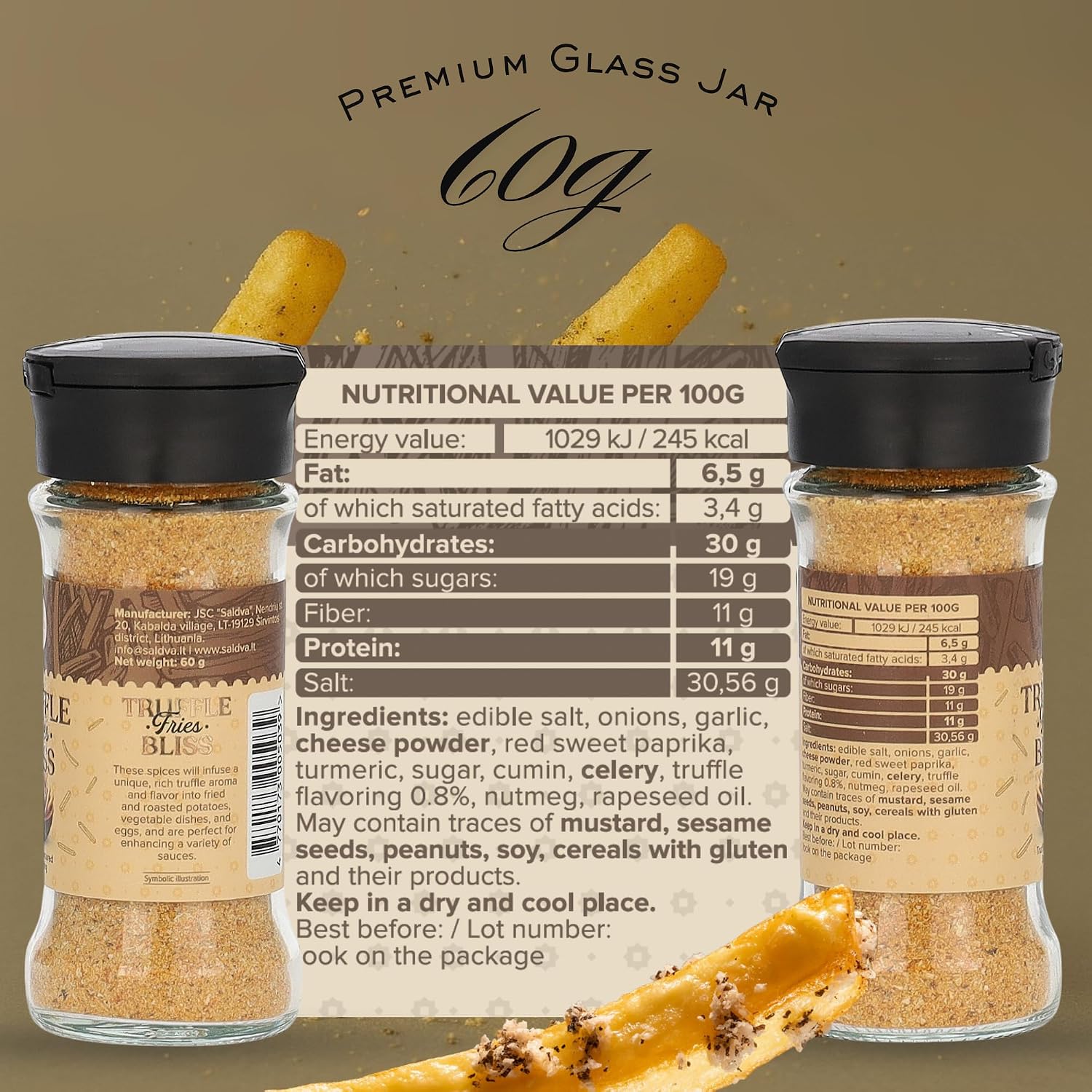 Detalle 2 de Truffle Fries Bliss Trüffelgewürz 60 g 🍟