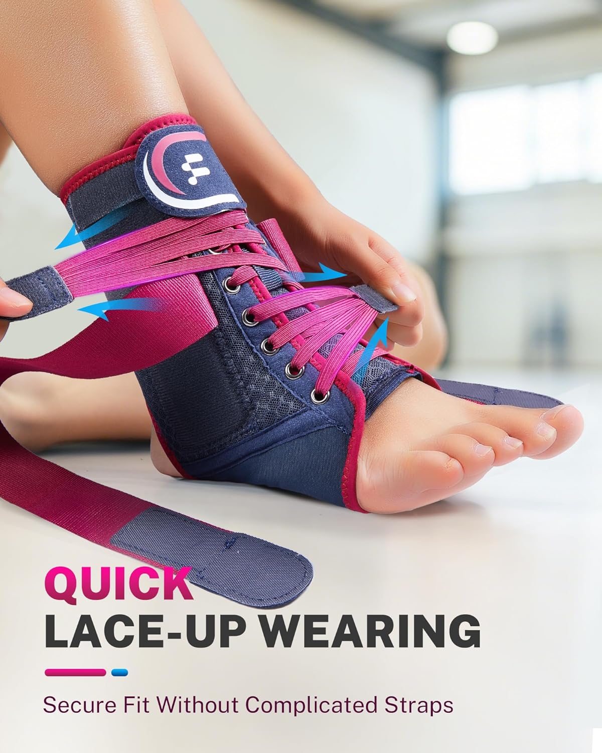Detalle 2 de Fitomo Women’s Ankle Support Brace with Removable Stabilizers (for ligament support & recovery) – 1 unit