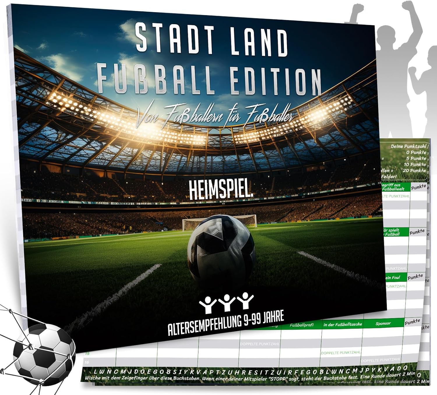 Detalle de PATRICHOR Stadt Land Fußball Edition 2026 – Spiel für Jungen, Teenager und Familien