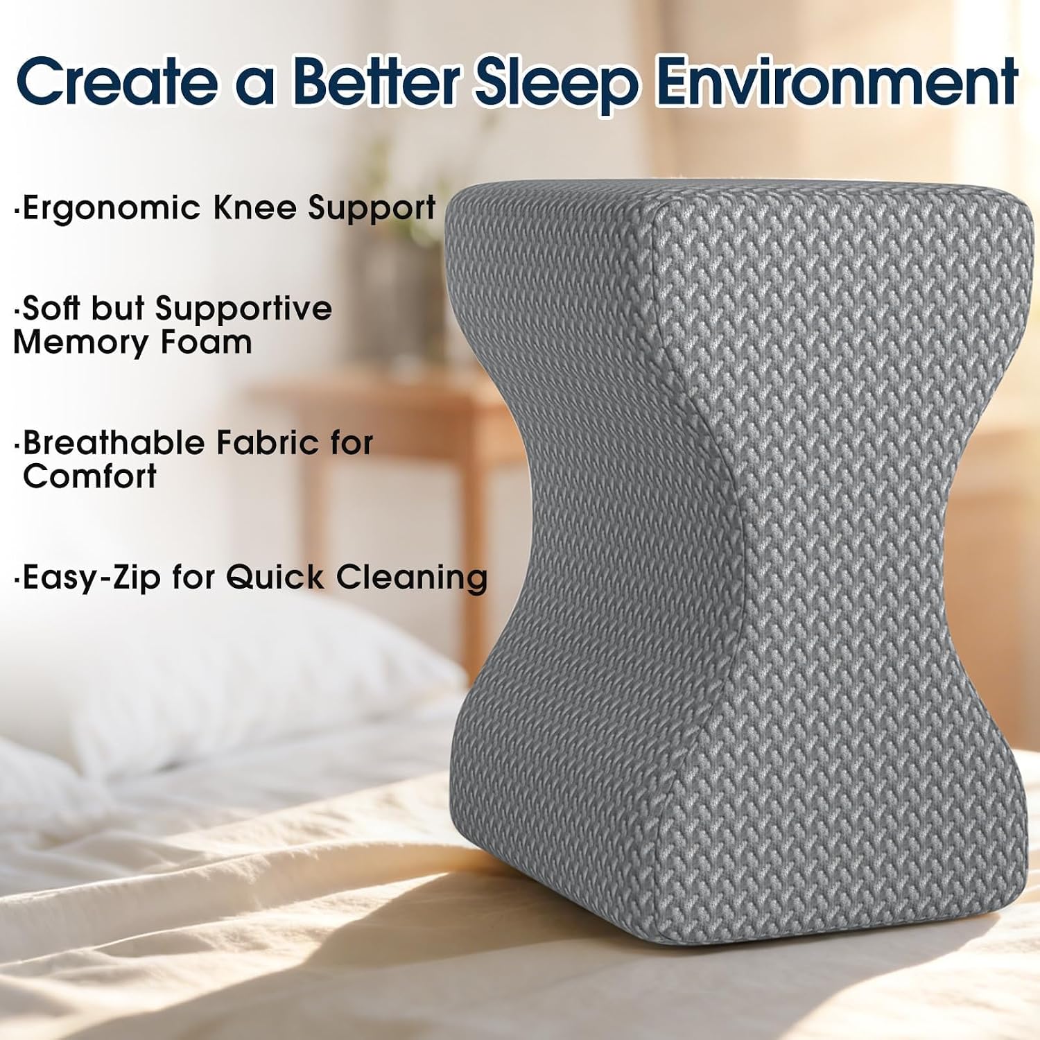Detalle 2 de BlissTrends Knee Pillow, Memory Foam
