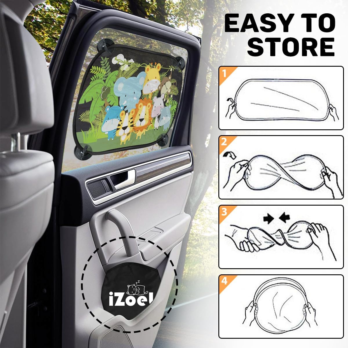 Thumbnail 5 de iZoeL 2-Pack Car Sun Shade 80GSM