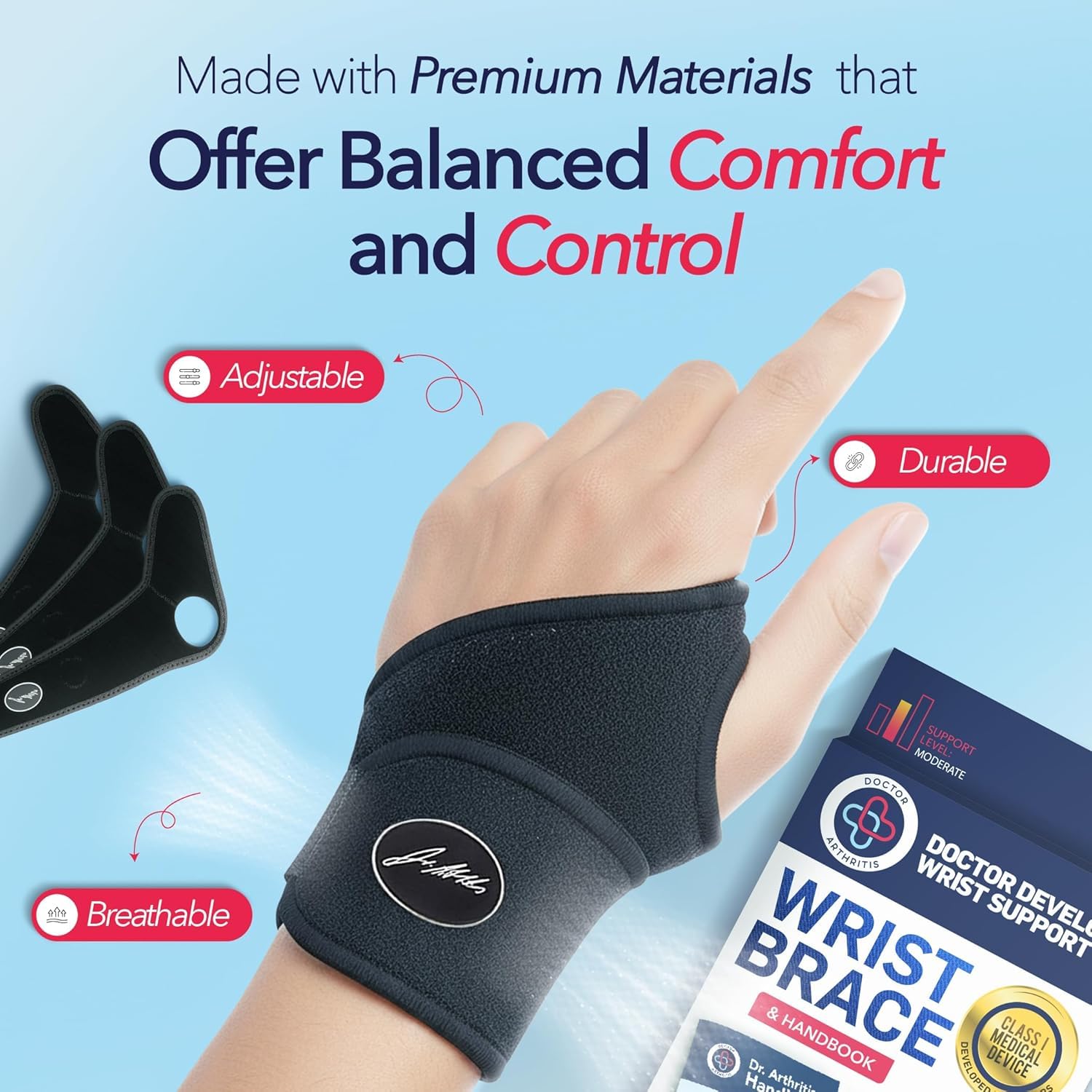 Thumbnail 5 de Doctor Developed Crutch Wrist Strap (2 Pack) – Wrist Support for Carpal Tunnel, Tendonitis and more